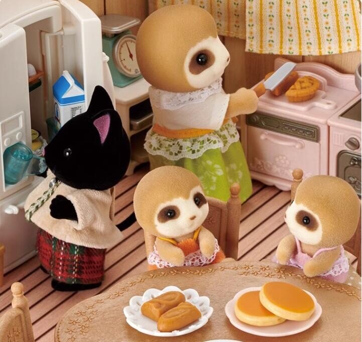 Sylvanian Families Snuggly Sloth Family Set, Brinquedos Animais, Bonecas, Girl Gift, Novo na Caixa, 5476, 4Pcs