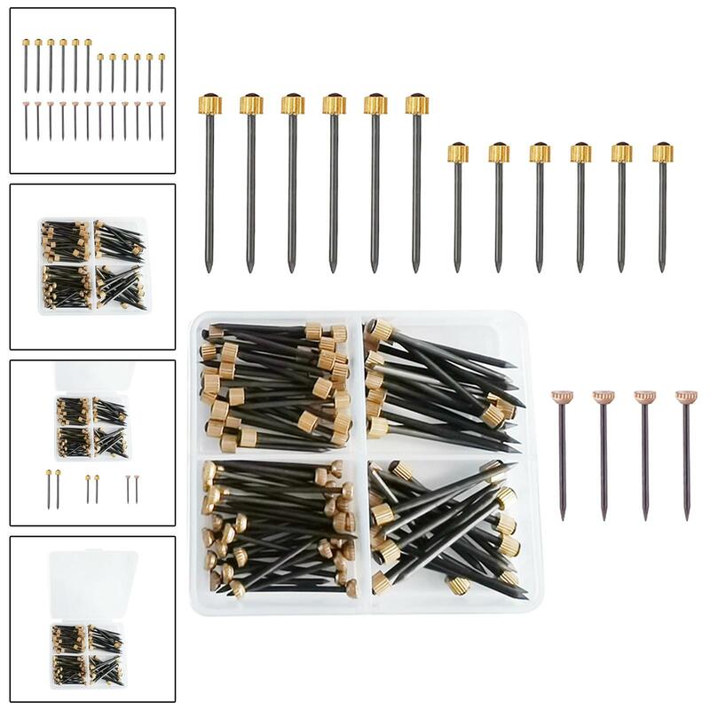 90Pcs Picture Hanging Nails, Hanging Hardware Nails, Decorative Nails in Box,