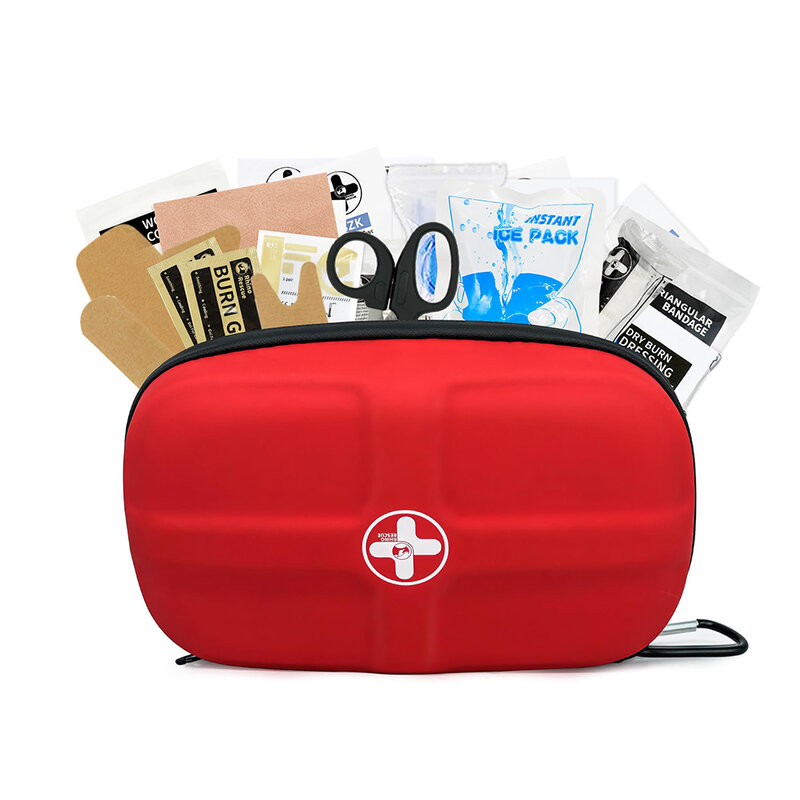 RHINO RESCUE Mini Kit de primeros auxilios: pequeño, impermeable, portátil. Esencial para viajes, hogar, coche, universidad, Camping.