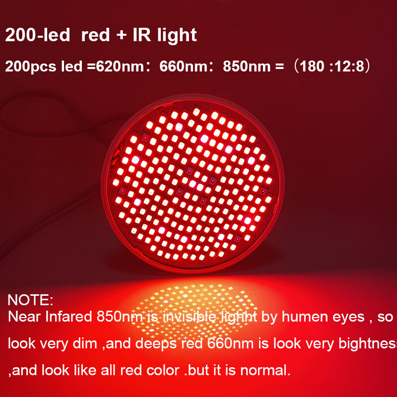 2023 레드 LED 식물 성장 램프, 안티 에이징 딥 라이트 전구, IR 적외선 광 요법, 신체 피부 통증, c1, 620nm, 660nm, 850nm