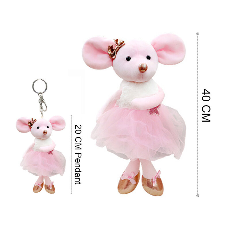 Cute Lace Ballet Mouse Rabbit Tiger Plush Toy Soft Stuffed Animals Princess Skirt Dolls  Style Kids Girls Birthday Wedding Gifts