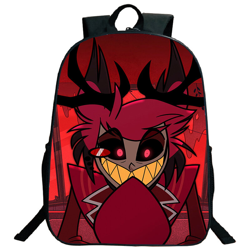 High Quality Cartoon Hazbin Print School Backpack Hotel Anime Laptop Knapsack Daily Book Bag Notebook Backpacks Funny Travel Bag