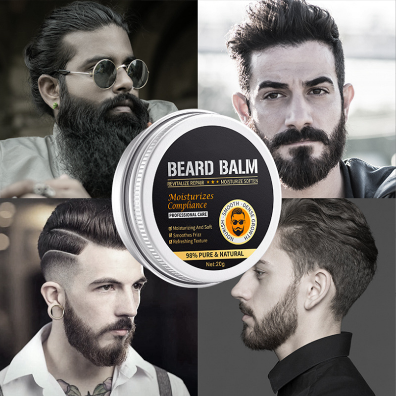 Natural Beard Balm Wax Moisturizing Smoothing Dashing Gentlemen Beard Groomed Charming Beard Styling Professional Care Cream