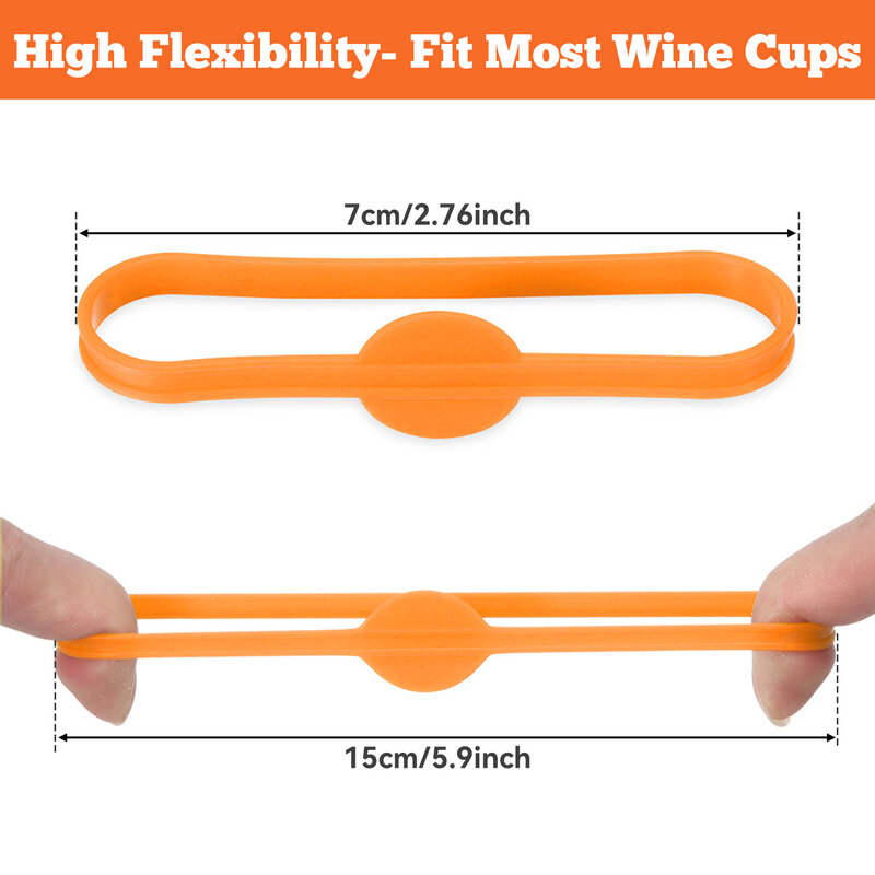 24pcs Wine Labels Glasses Drinking Marker Set Food Grade Silicone Mark silicone Glass Markers For Bar Parties