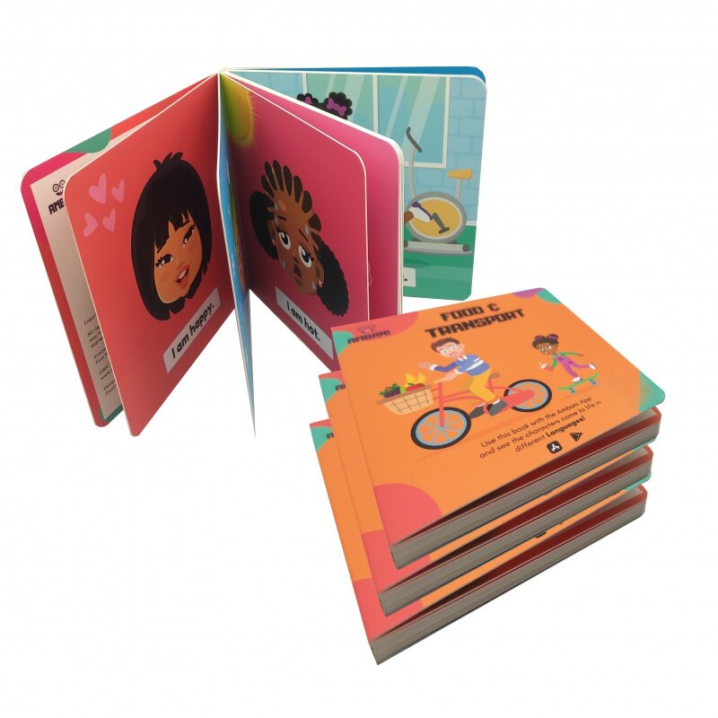 niestandardowe Chiny Niestandardowe dziecko Dzieci Kartonowe książki Usługi drukowania Dzieci Książka planszowa