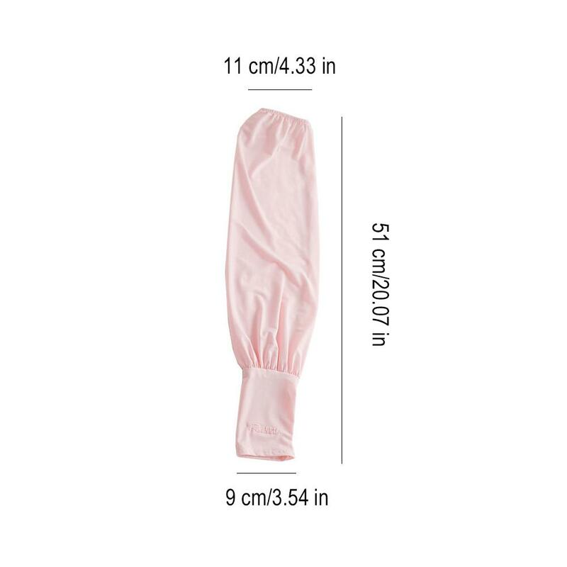 Mangas de braço de seda de gelo para homens e mulheres, protetor solar, manguito do braço, tamanho grande, comprimento longo, elástico, proteção UV, verão