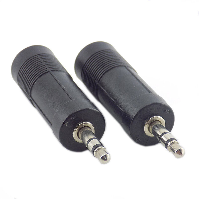 Adattatore per auricolari nero da 6.5 a 3.5 adattatore convertitore per cavo Audio con presa Stereo da 3.5mm maschio a 6.5mm femmina