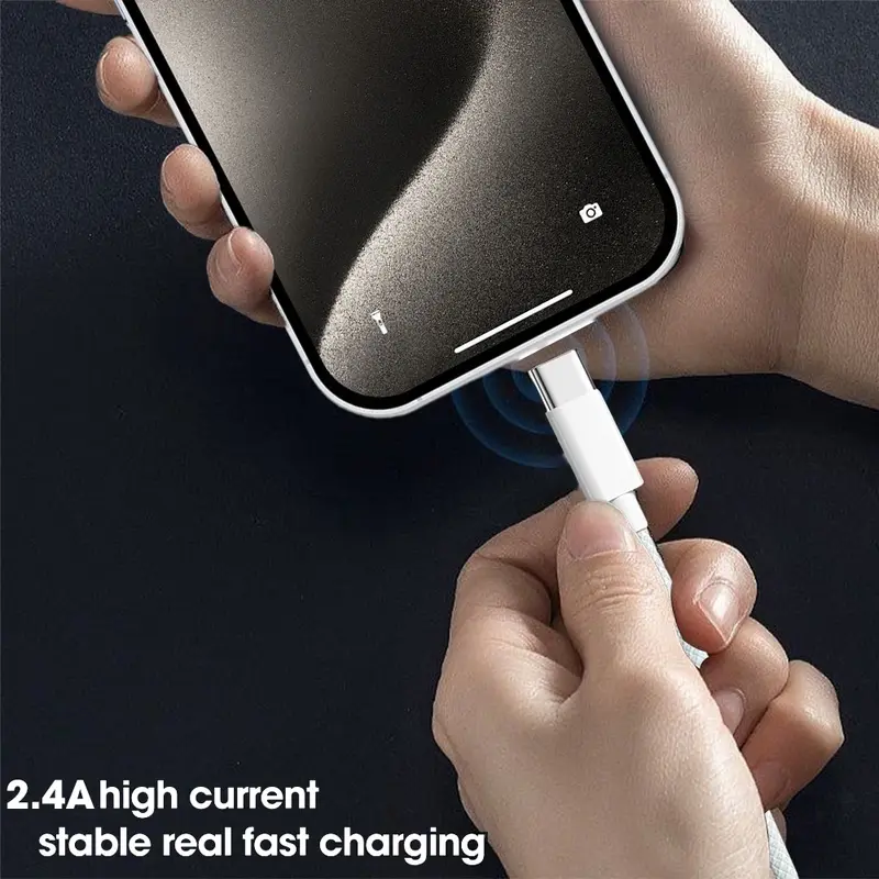 Dla iPhone 15/15 Pro/15 Pro Max/15 Plus Carplay Kabel USB C do szybkiego ładowania telefonu komórkowego Kable w nylonowym oplocie dla Xiaomi