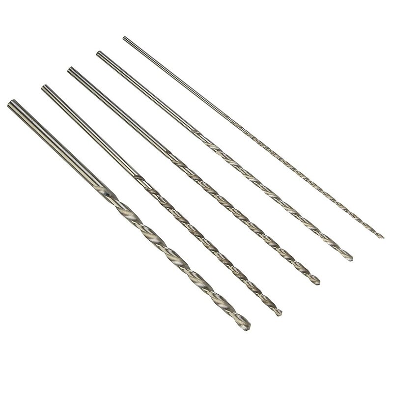 5Pcs Extra Long Drill Bit Set 2 3 3.5 4 5mm High Speed Steel Metal Multi Tools For Aluminum Copper Wood Machinery Tool Parts
