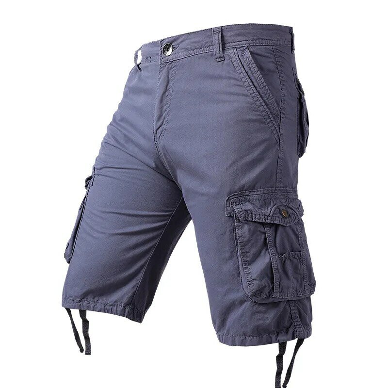Męskie modne spodenki robocze 3/4 do kolan lekkie szorty Cargo wędrówki na świeżym powietrzu szorty taktyczne męskie spodnie myśliwskie Capri