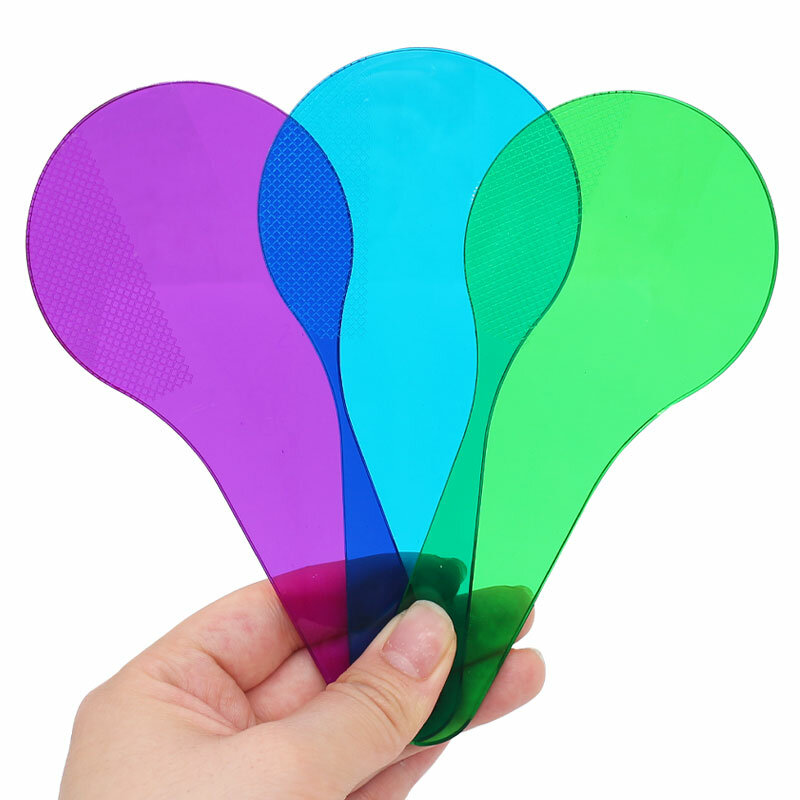 Filtro a forma di racchetta a sei colori tre colori primari dello strumento di esperimento di sintesi della luce filtri colorati per la trasmissione della luce