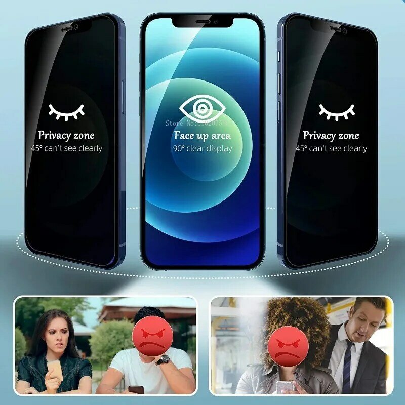 Pelindung layar Anti mata-mata, kaca Tempered privasi 4 buah, pelindung layar Anti mata-mata untuk Xiaomi 11T Pro 12T 12T Pro