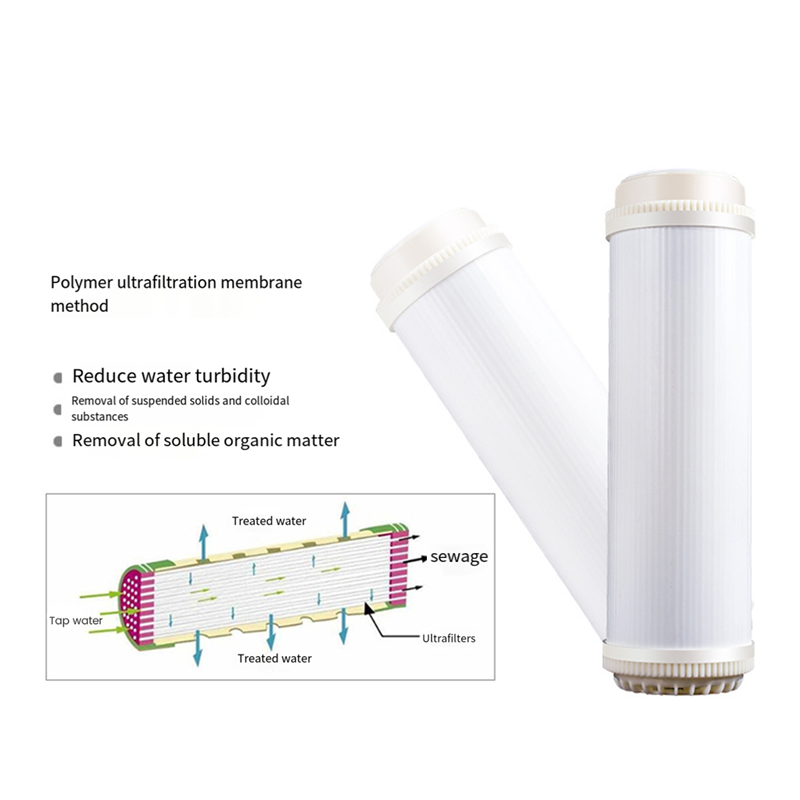 Filter membran ultra ringan serat berongga tipe datar 10 inci 0.01 mikrometer membran aliran tinggi UF kering