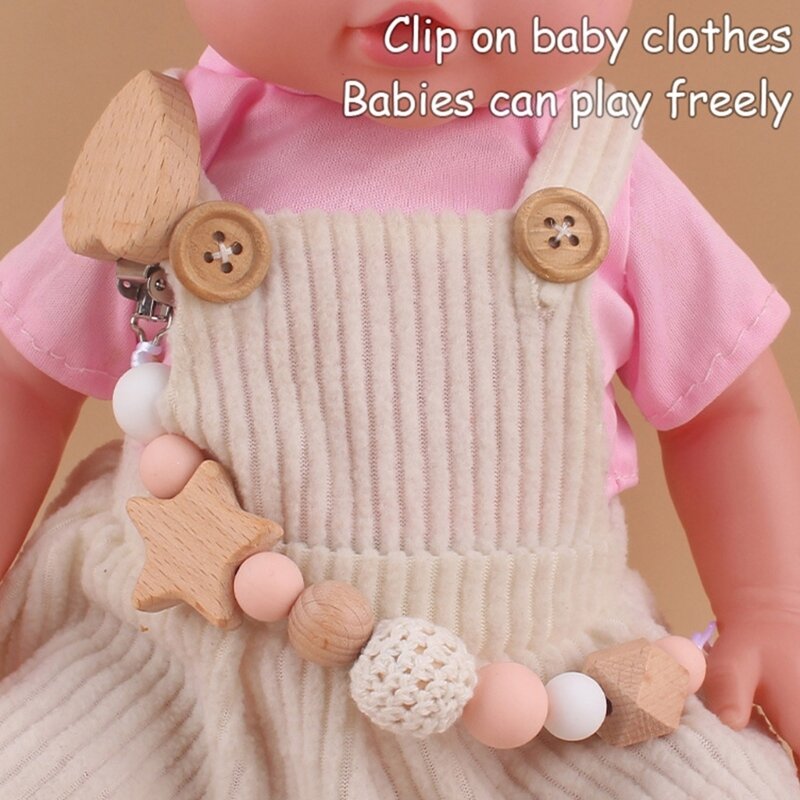 Schnuller Clip Anti-drop Silikon Baby Schnuller Kette Beißring Spielzeug Infant Geschenke G99C