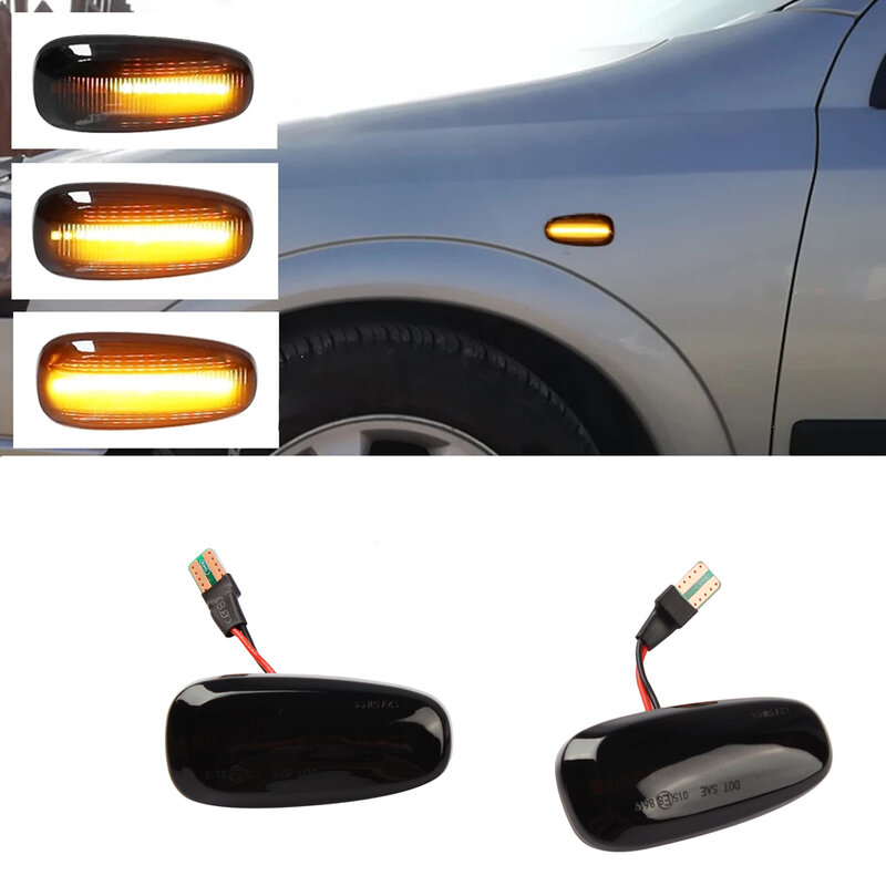 2Pcs Car Side Marker Light LED Turn Signal Indicator Lamp for Opel A 99-05 G 98-09