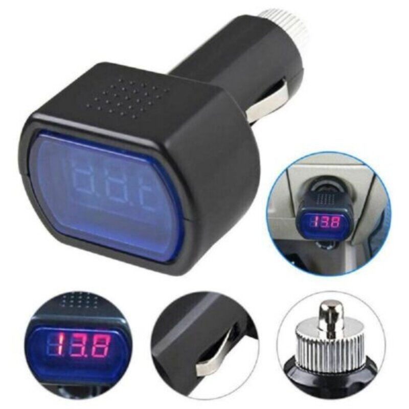 Mini Digital LED Meter Tester Voltage Gauge Battery Voltage Car Cigarette Lighter Volt Voltage Car Voltage Meter