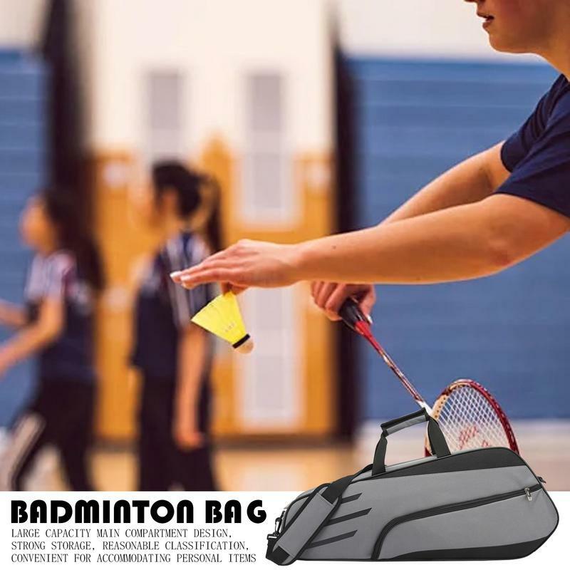 Sacs de rangement pour raquettes de badminton pour hommes et femmes, grands sacs d'équipement de tennis, poudres de protection initiées, sac de raquette pour jeunes, 3 raquettes