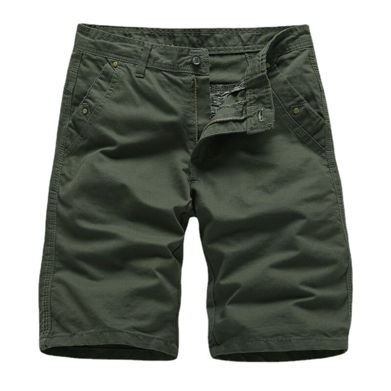 Summer Breathable Cotton Cargo Shorts Mens Fashion Multi-pockets Twill Work Shorts Hiking Tactical Short Pants Outdoor