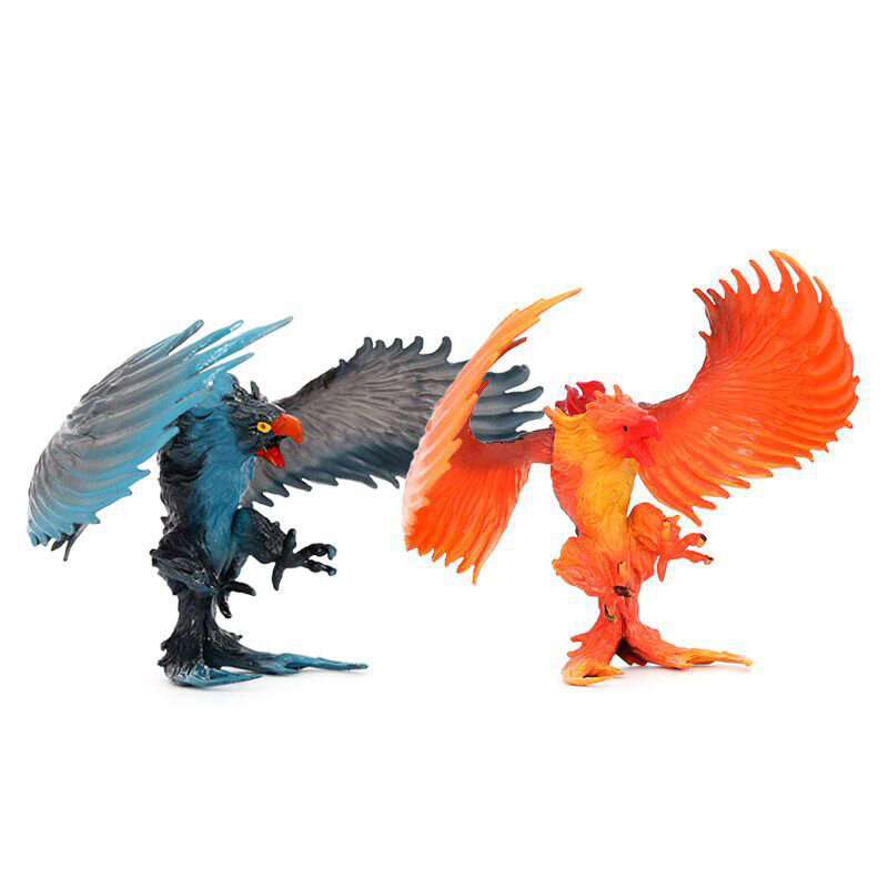 Nieuwe hete mini anime figuren mythe wereld dragon speelgoed beeldje firehawk schattige elf dinosaurus dier abs actie figuur kinderen speelgoed cadeau