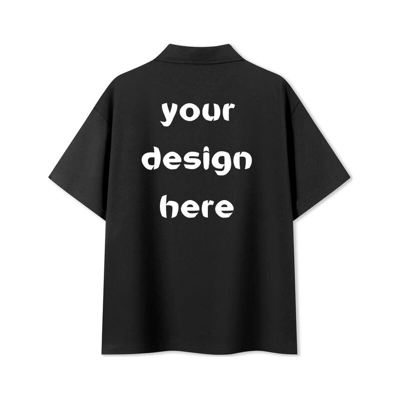 Polo personalizado Unisex, camiseta de solapa de Color sólido, ropa de calle de ocio a la moda, patrón de logotipo personalizado, foto DIY, camisetas Y2k, nuevo