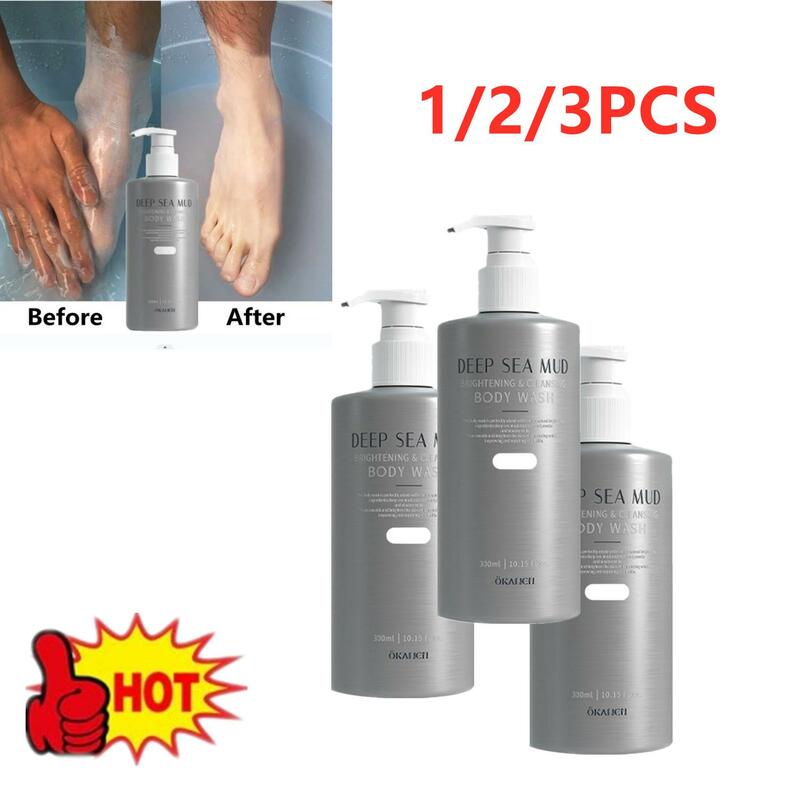 3/2/1x Diepzee Modder Vulkanische Modder Body Wassing Whitening Exfoliërende Vuil Acne Hydraterende Reiniging Body Wash 300Ml