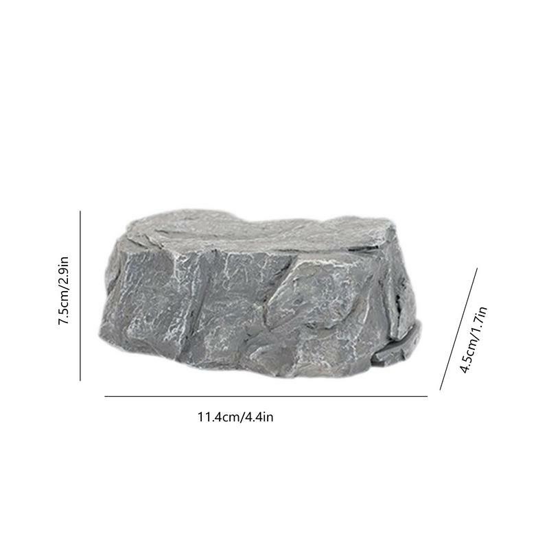 Rockowy Hider sztuczny kamień z kłód żółwia kamiennego Hider ozdoby ogrodowe kamienie z kluczowymi urządzeniami ukrywającymi żywicę odporną na warunki atmosferyczne