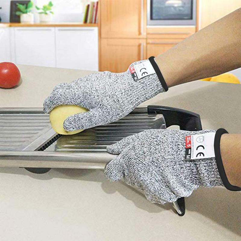 Перчатки для защиты от порезов, высокопрочные перчатки для промышленного и кухонного садоводства, с защитой от царапин и вырезания стекла, уровень 5