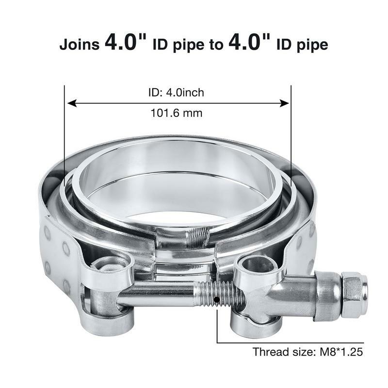 Выхлопная лента, зажим для шланга, выхлопная труба, V-образные зажимы, встраиваемое открытие, не протекающее соединение, инструмент для внедорожников, седанов, мини-автомобилей и т. Д.