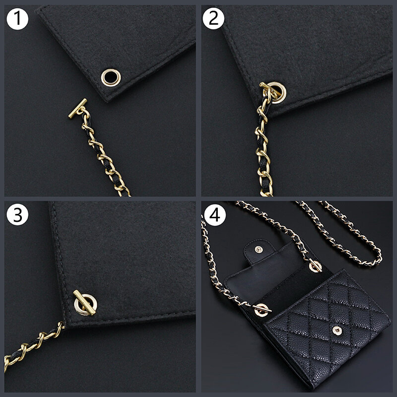 TINBERON Purse T Hook Chain Strap Felt Bag Inner Wallet Chain Insert Bags Accessories Handbag Strap Crossbody Shoulder  Straps