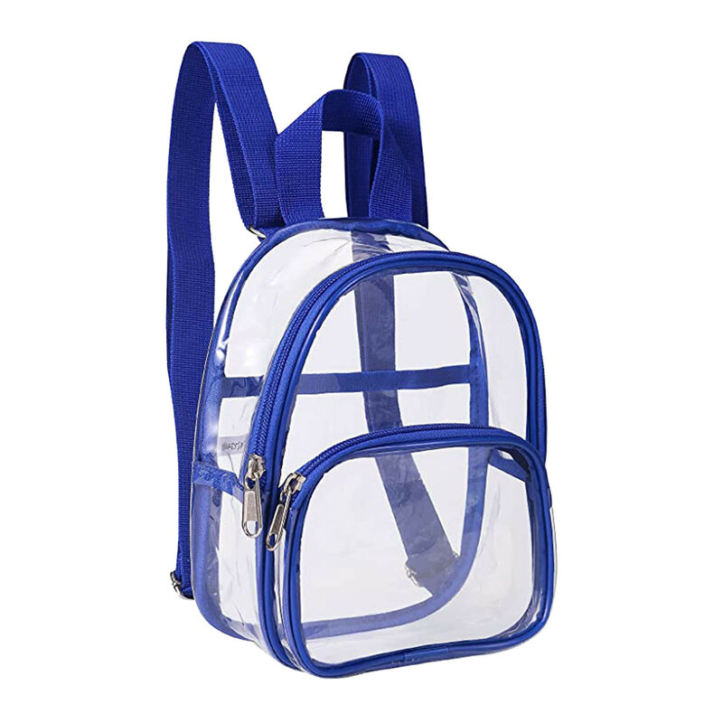 Clear Backpack Heavy Duty PVC Transparent Backpack See Through Backpack With Reinforced Strap Clear Backpack Stadium