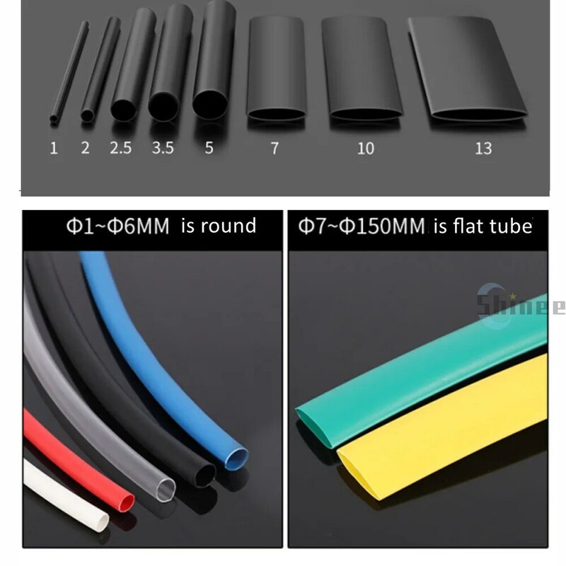 열 수축 튜브, 2:1 블랙, 직경 1 2 3 5 6 8 10mm, DIY 커넥터 수리, 슬리브 랩 와이어 판매, 1 5 10 25m