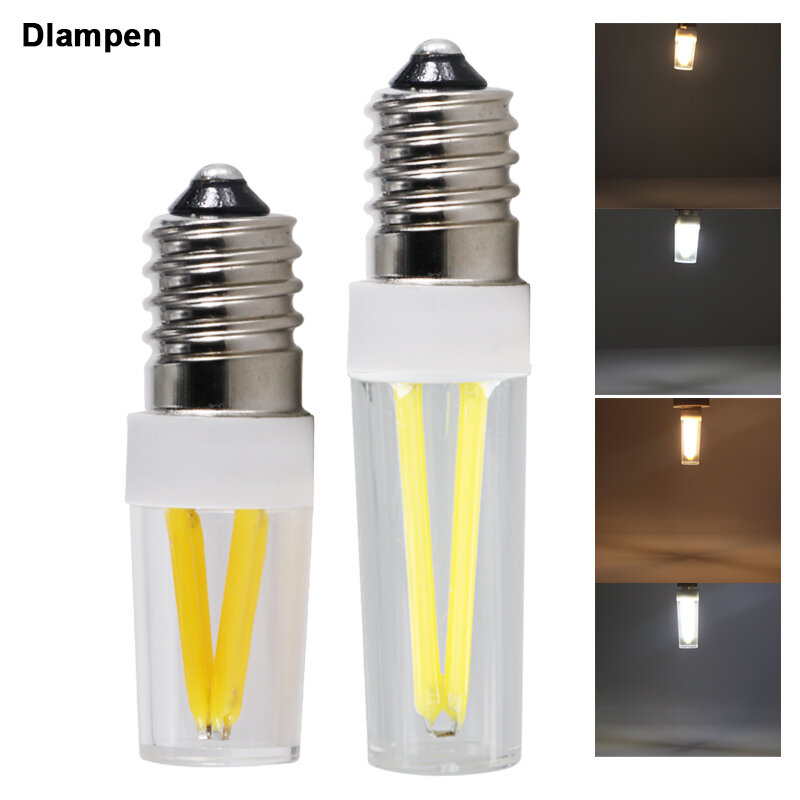 Lampadina Led Filament Bulb E14 110v 220v 2W 3W Dimmer COB Candle Light Super Dimmable Energy Saving For Home Room Mini Lamp