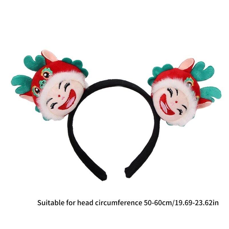 Dragon Headband Plush Dragon Kids Headpiece Cosplay Accessory for Kid and Adults