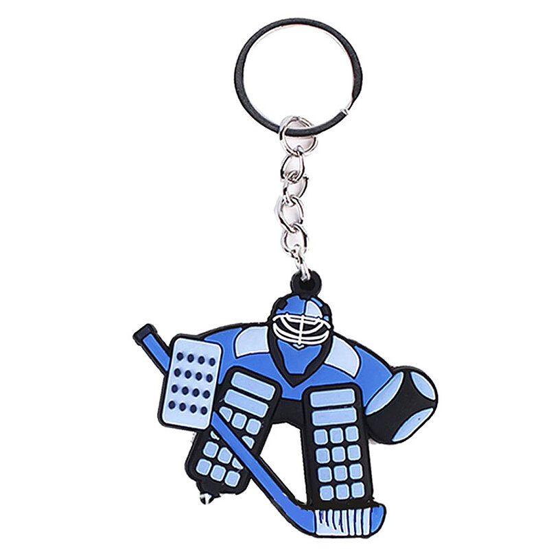 Porte-clés de hockey sur glace en PVC, cadeau pour fan de fête d'anniversaire, nouvelle mode