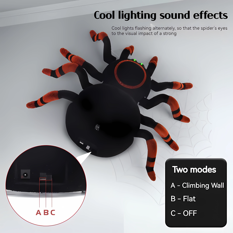 Wall Climbing Spider giocattoli telecomandati infrarossi RC Animal Kid Gift Toy simulazione Furry Electronic Spider Surprise Toy for Kid