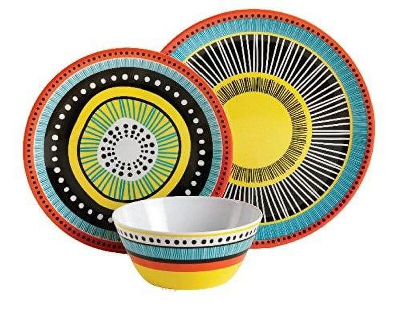Набор Меламиновой Посуды из 12 предметов, наборы тарелок и блюд