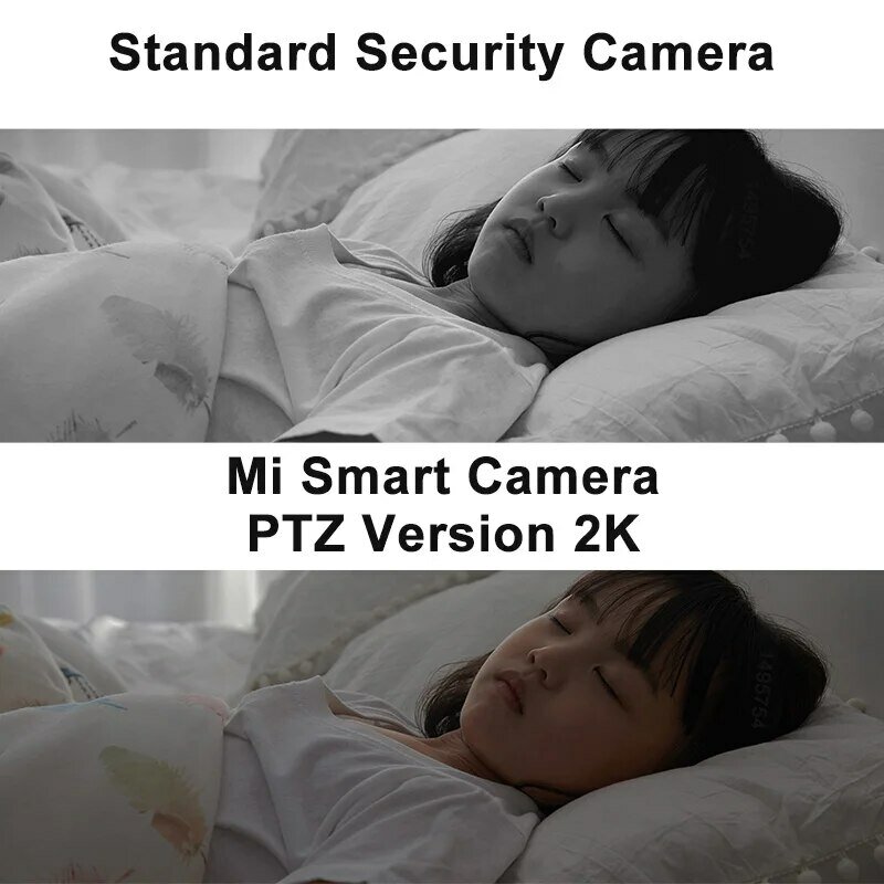 Xiaomi 360 ° Smart Home Security Camera Mi PTZ 2K Webcam 1296P 3 Megapixel AI rilevamento umano visione notturna Webcam funziona con Miji