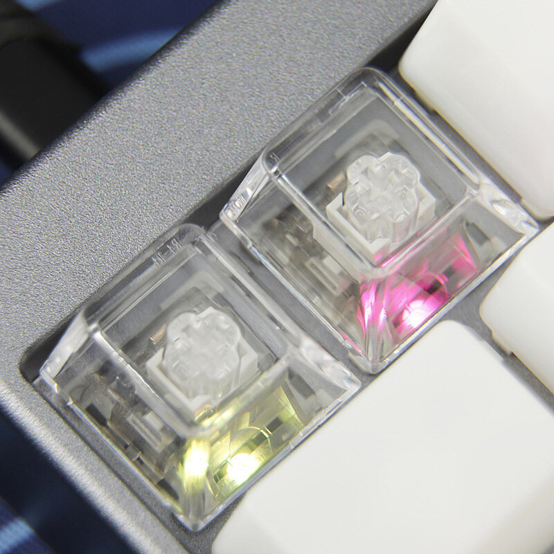 1pcs New Cherry profile R4 Transparent PC Blank Keycaps for MX Switches Gaming Keyboard DIY Gift for Game Lovers