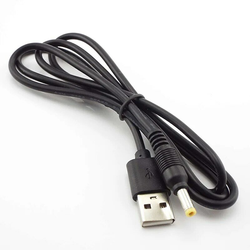 USBタイプAオスジャックプラグ,電源,延長ケーブル,コネクターコード,DC 5.5x2.5mm, 3.5mm, 4.0x1.5mm, 5.5x2.1mm, 1m