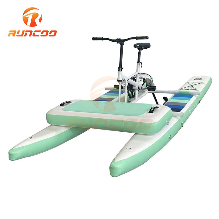 Bicicleta de água inflável portátil para esporte, bicicleta aquática, pedal marinho, bicicleta flutuante