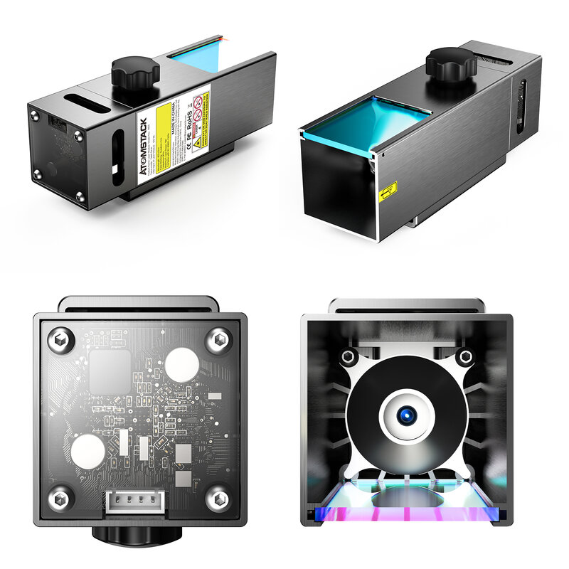 ATOMSTACK-Módulo de grabado láser M50, accesorios de 50W, doble punto comprimido ultrafino, módulo de grabado de enfoque fijo actualizado