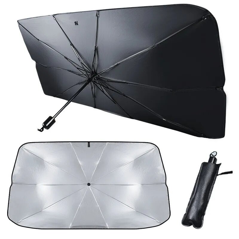 Parasol retráctil para coche, protector solar, aislamiento térmico, parabrisas delantero