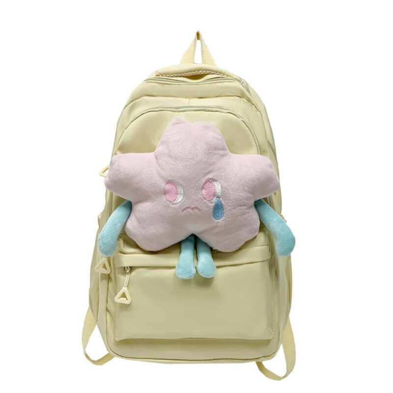 Chique e bonito estilo japonês mochila escolar estrela decoração saco de escola de náilon moda portátil mochila sacos de livro