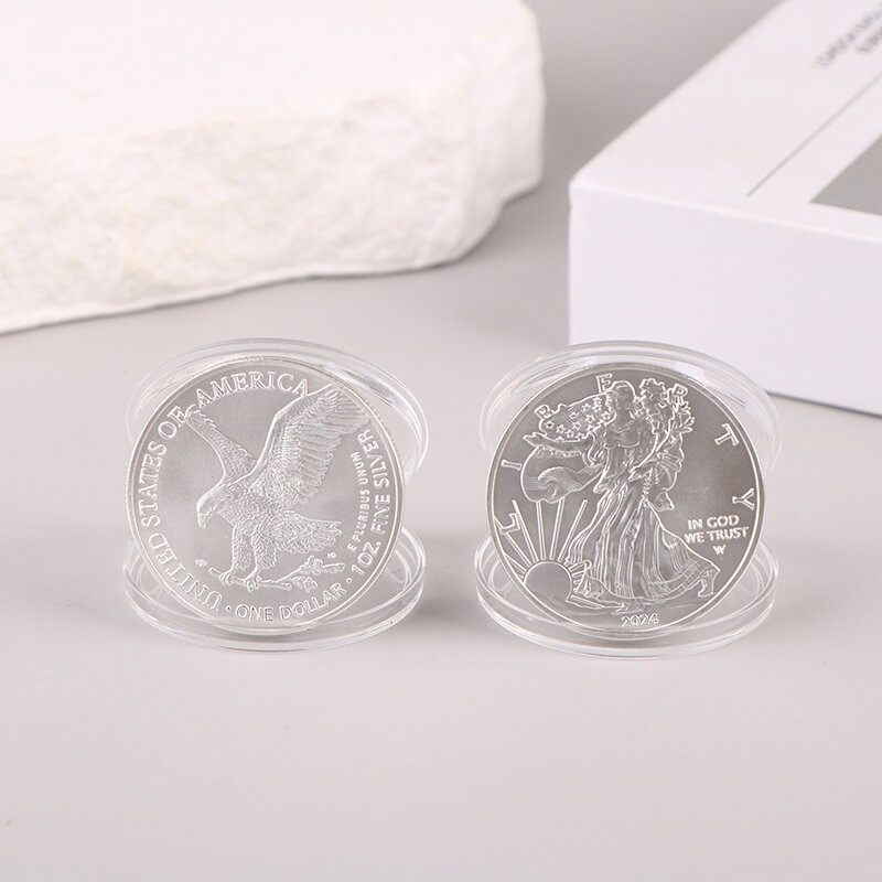 Winged Eagle Eagle Ocean Silver Coin Commemorative Coin Statue Of Liberty Coin Souvenir