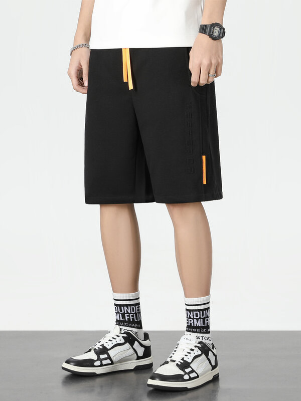 Летние мешковатые спортивные шорты для мужчин в стиле хип-хоп, уличная одежда, свободные шорты для бега, мужские прямые хлопковые повседневные шорты размера плюс 6XL 7XL 8XL
