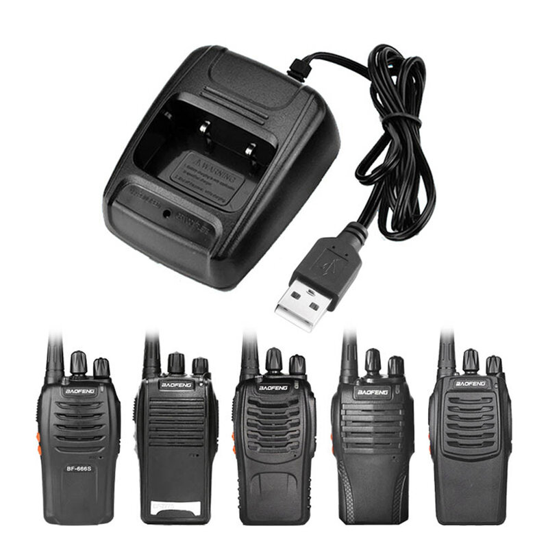Портативная рация Baofeng, зарядное устройство USB, литий-ионный аккумулятор, USB-кабель, вход 5 в 1 а для 666S 777s 888s, аксессуары для зарядки