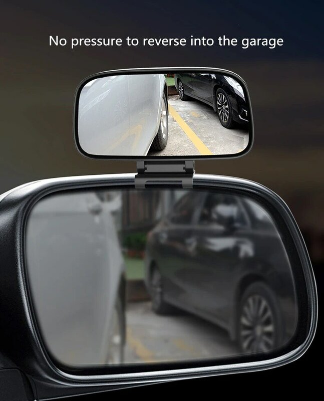 Espejos de coche ajustables de ángulo Universal, espejo de punto ciego convexo ancho, retrovisor automático, espejo lateral inverso, accesorios de estacionamiento
