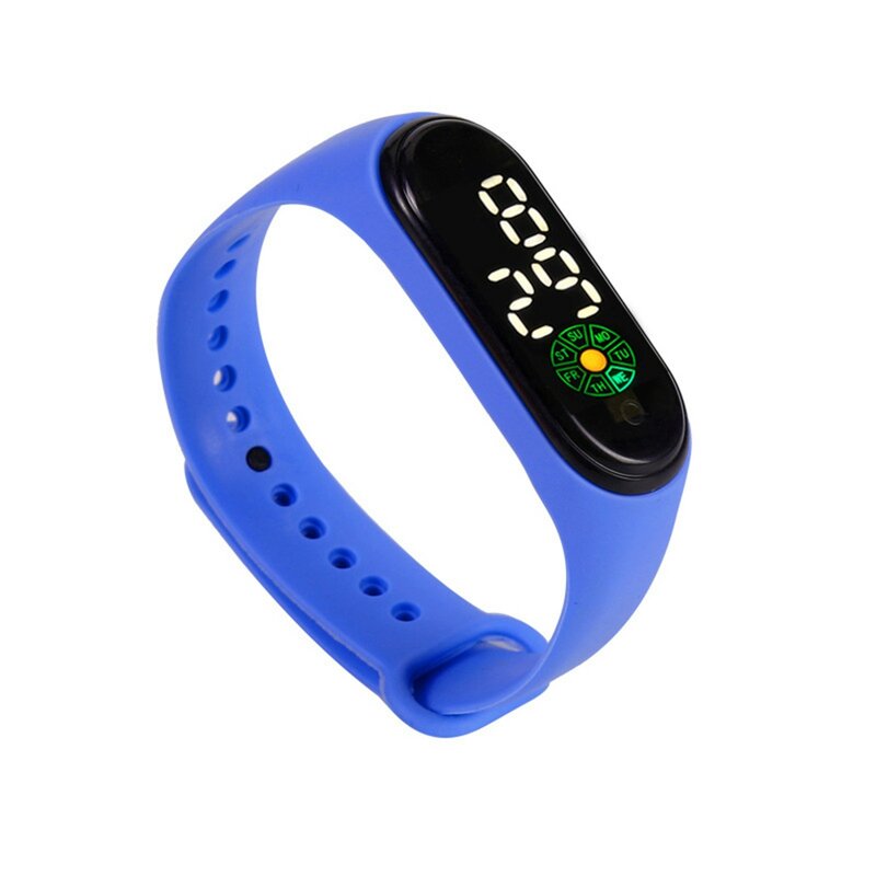 Jam tangan pintar olahraga anak, gelang pintar Bluetooth pemantauan tidur untuk anak laki-laki dan perempuan