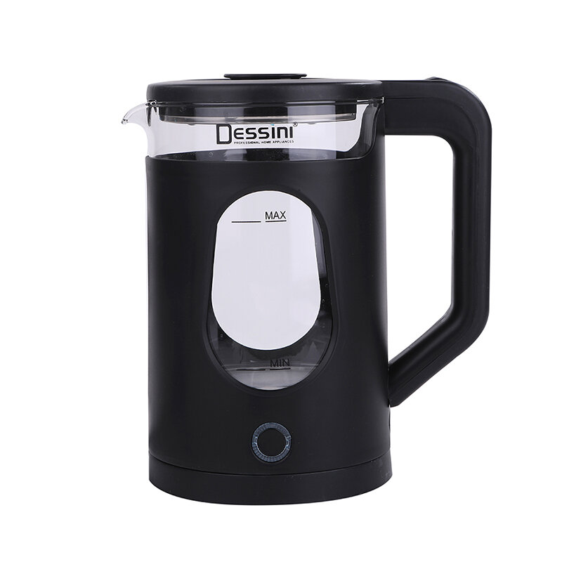 2L Electric Kettle Kitchen Appliance Teapot Black Color 2000W Strong Power Portable Water Pot Safety Auto-Off Function