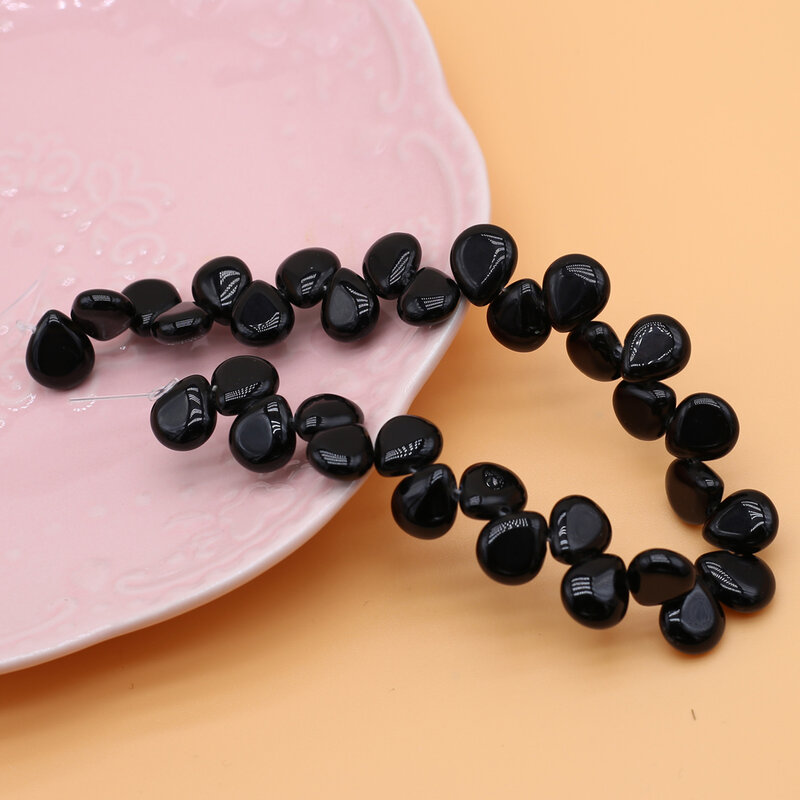 New Natural Stone Water Drop Beads Sardonyx Turquoise Punch Bead for Jewelry Making Diy Necklace Bracelet Accessories